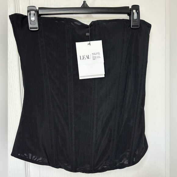 LEAU Clothing Muse Mesh Corset Top Size Large - Picture 2 of 11